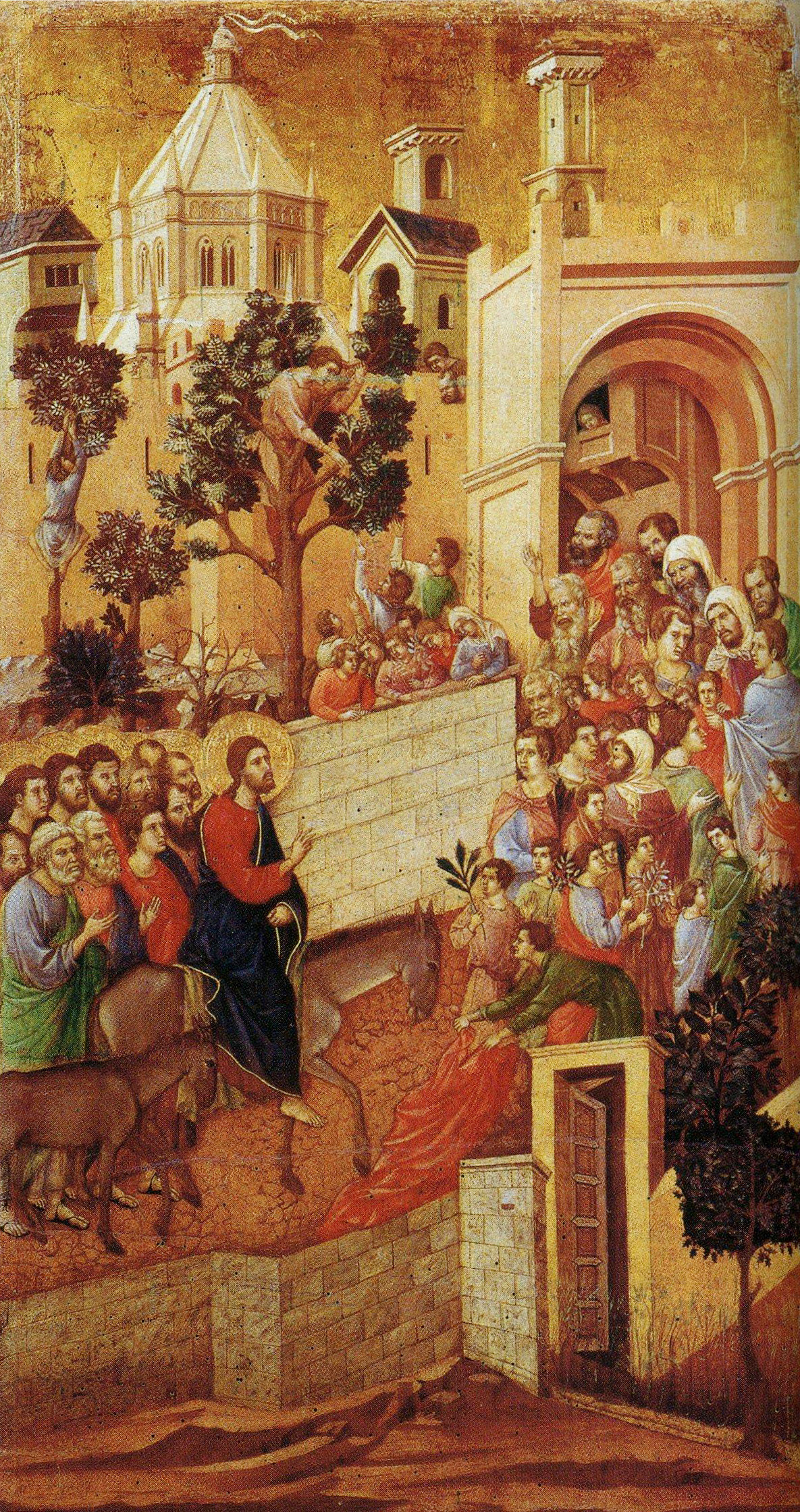 Duccio di Buoninsegna, <em>Entry into Jerusalem.</em>